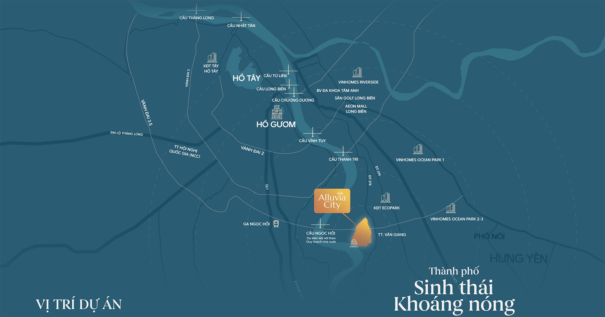 Vị trí dự án Alluvia City Văn Giang Hưng Yên