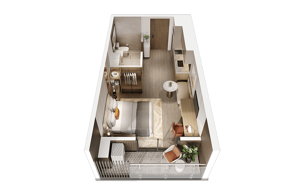 Căn hộ StudioDiện tích từ 29 – 31m2