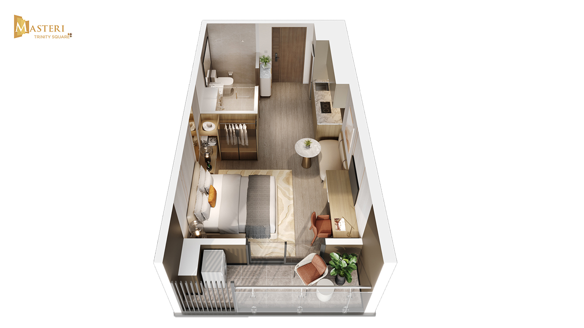 Căn hộ StudioDiện tích từ 29 – 31m2