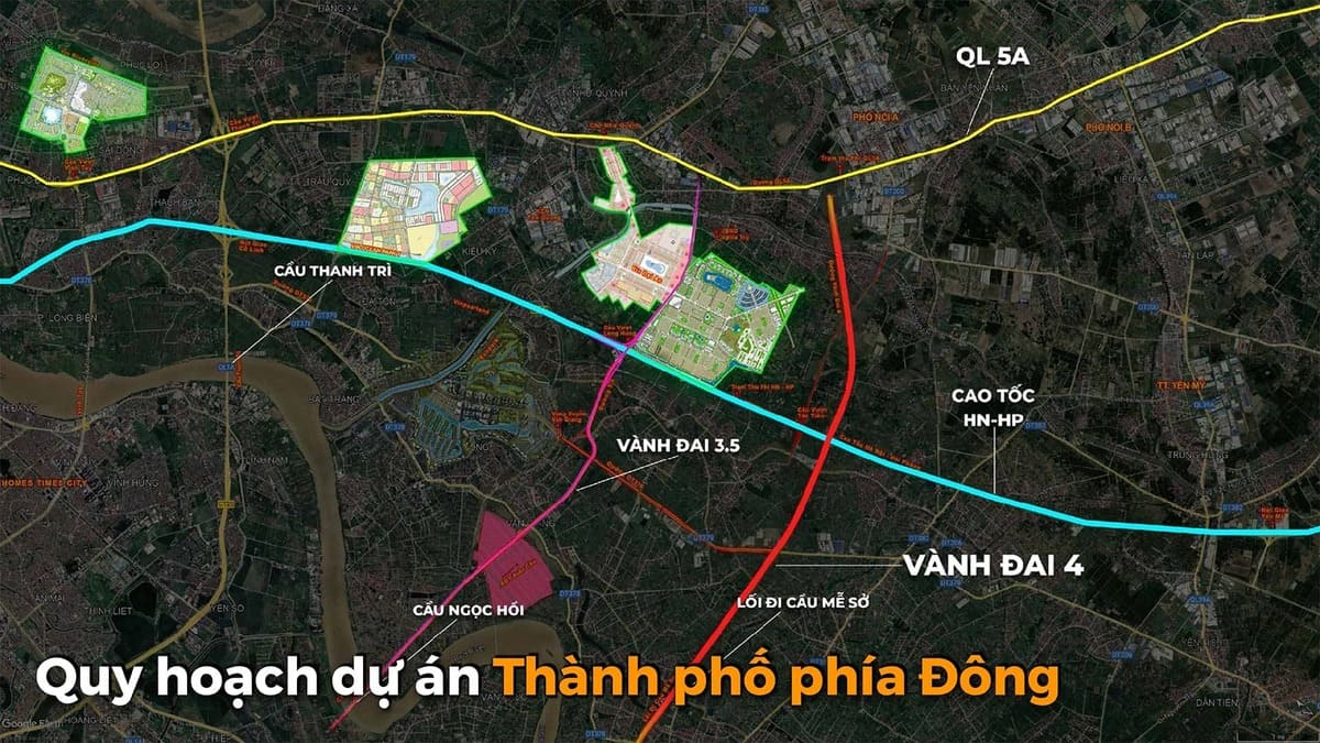 Vị trí kết nối của Vinhomes Ocean Park 2